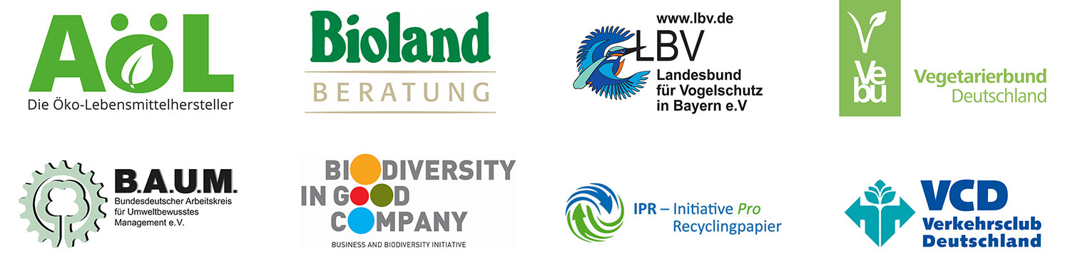 Logos of various organizations, each with unique symbols and text, representing different entities or initiatives.