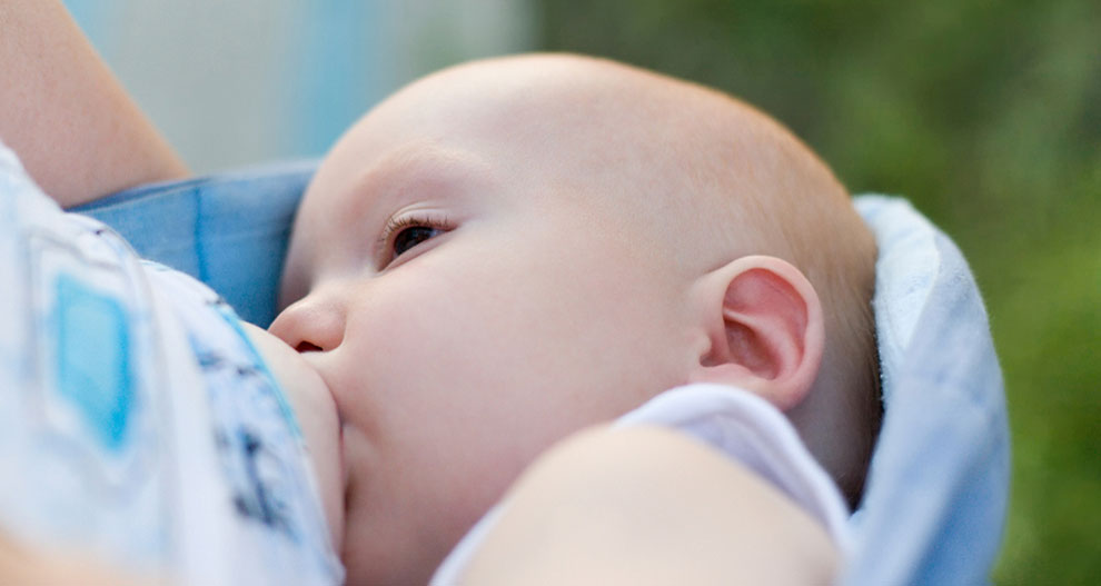 Baby nursing.