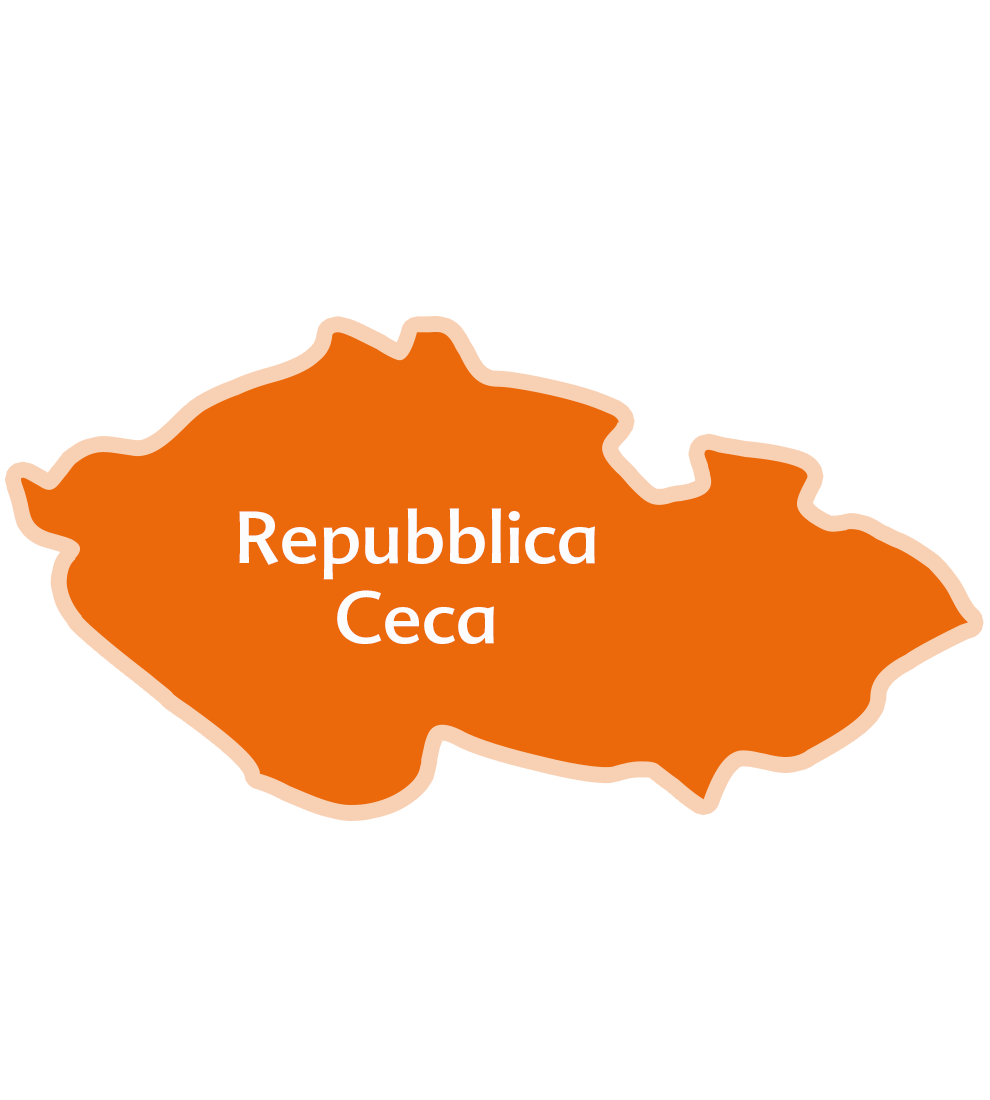 Mappa della Repubblica Ceca.