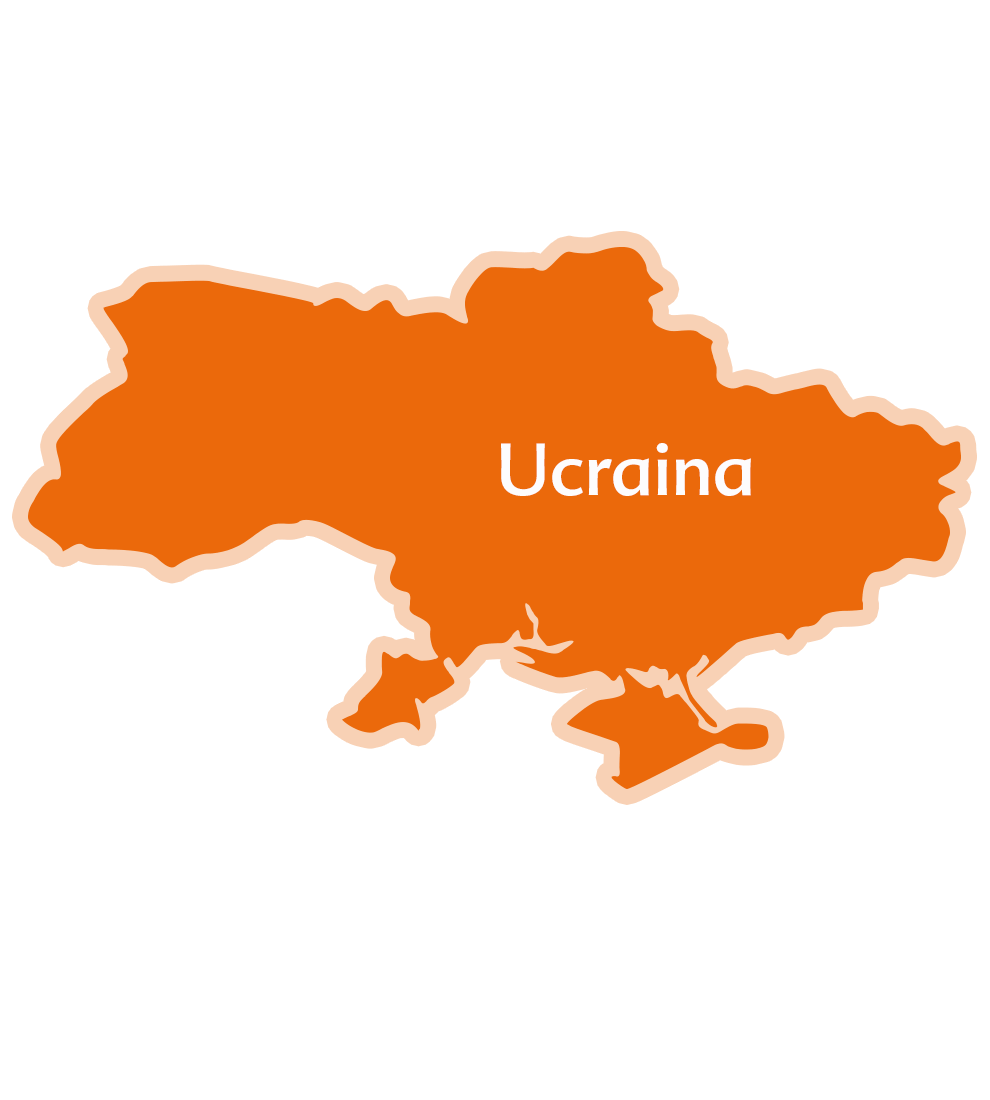 Una mappa semplificata dell'Ucraina.