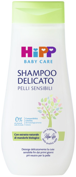 Un flacone di shampoo per bambini.